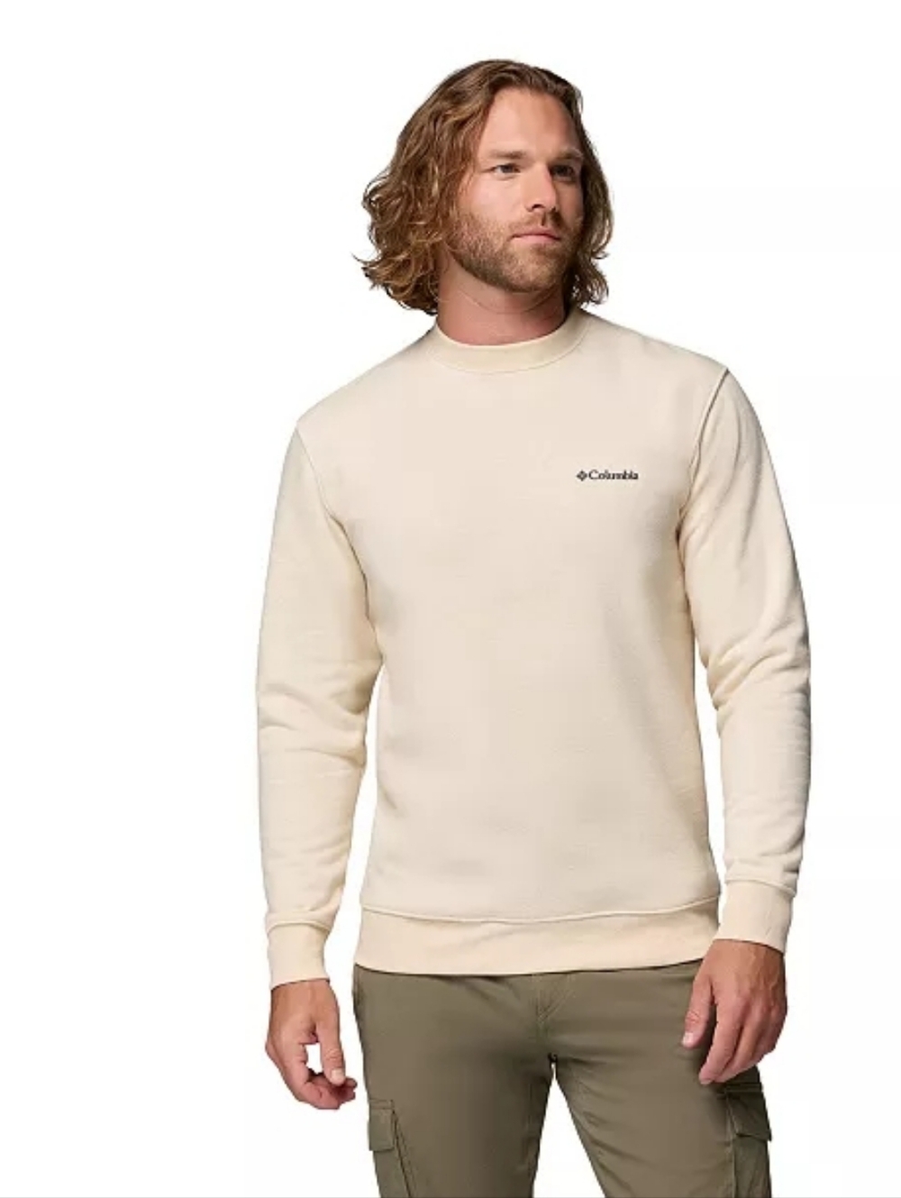 Columbia Men's Cream/Tan Crewneck Sweatshirt
